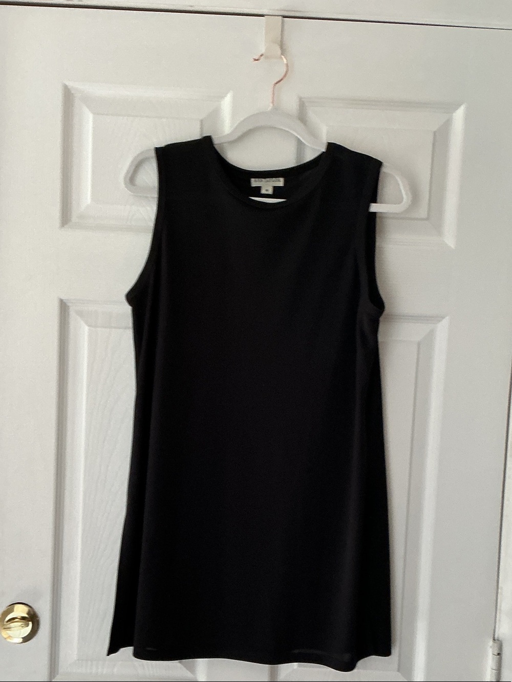 Ann Taylor Black Sleeveless Sheer Top